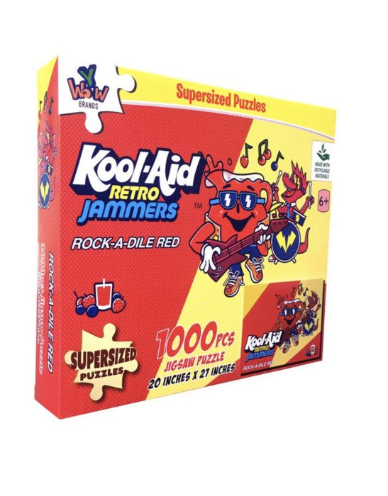 Kool Aid Retro Jammers Rocka-A-Dile Red 1000pc Super Size Puzzle