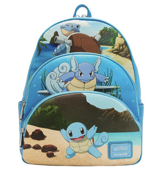 Pokemon Squirtle Evolution Triple Pocket Backpack