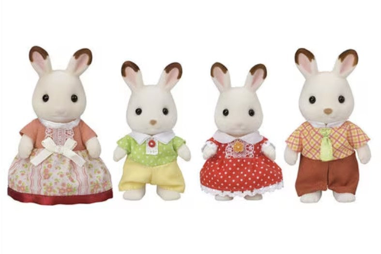 Calico Critters Chocolate Rabbit Family