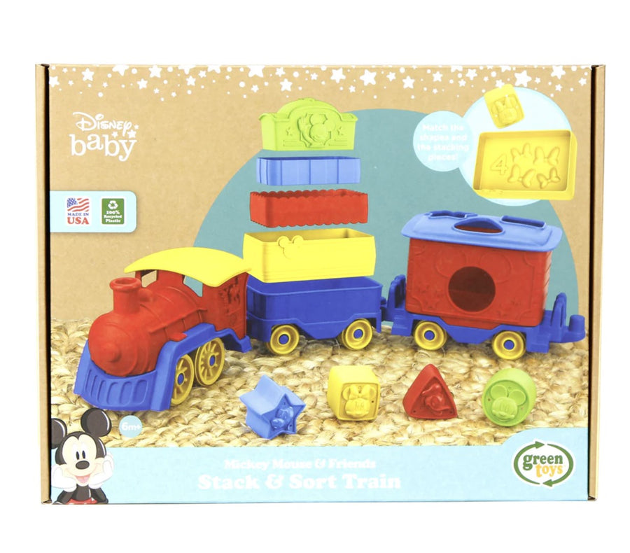 Green Toys Mickey Mouse & Friends Stack & Sort Train