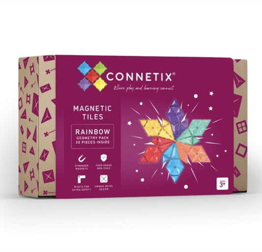 Connetix Rainbow Geometry 30 piece Pack