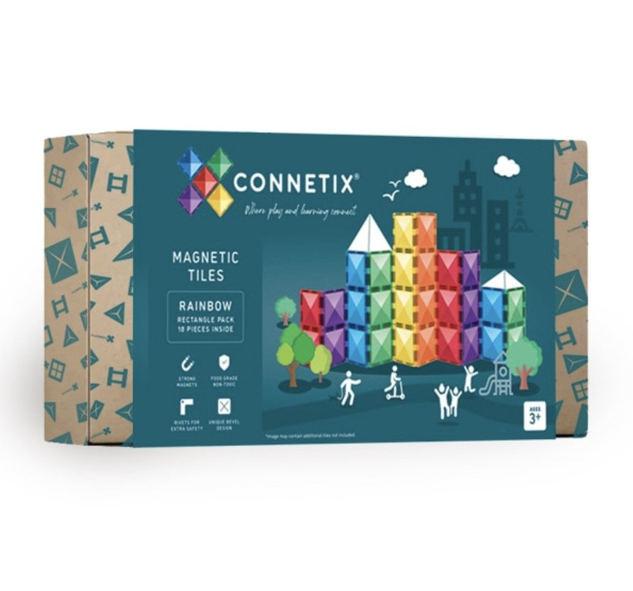 Connetix Rainbow Rectangle 18 piece Pack