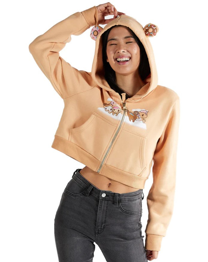 tokidoki Donut Ears Hoodie Tan,  M