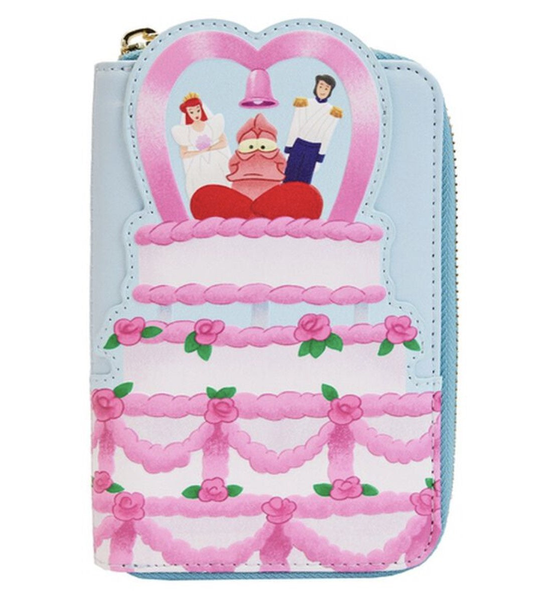 Disney's the Little Mermaid Wedding Cake Zip Around Wallet