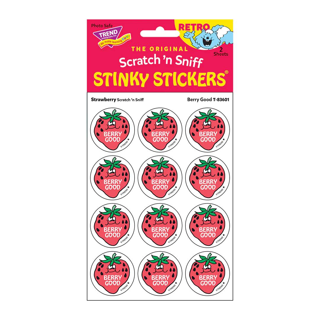 Scratch 'n Sniff Stinky Stickers Strawberry Berry Good