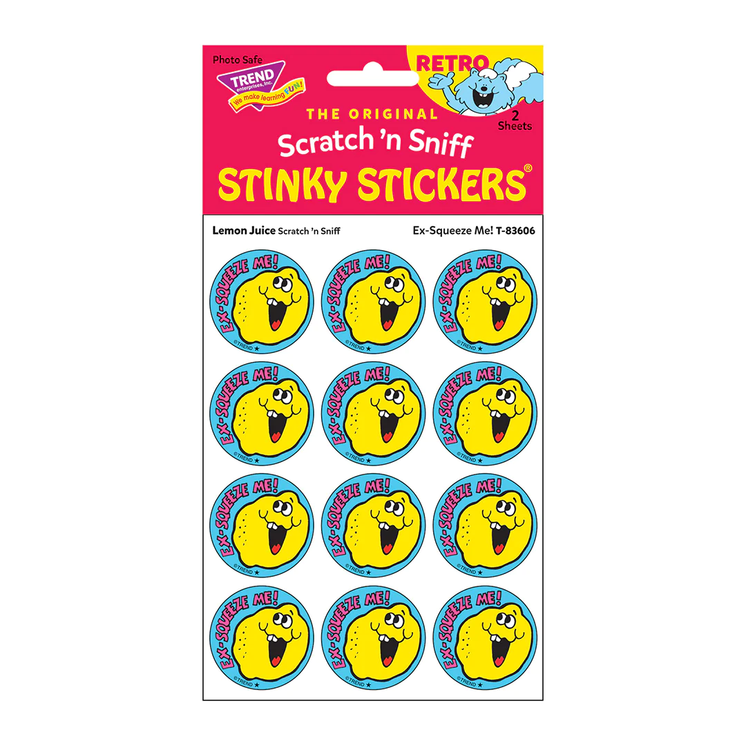 Scratch 'n Sniff Stinky Stickers Lemon Juice Ex-Squeeze Me!