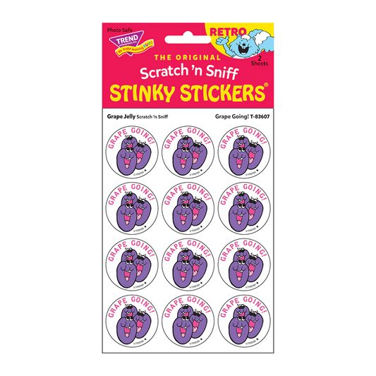 Scratch 'n Sniff Stinky Stickers Grape Jelly Grape Going!