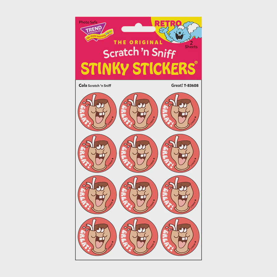 Scratch 'n Sniff Stinky Stickers Cola Great!