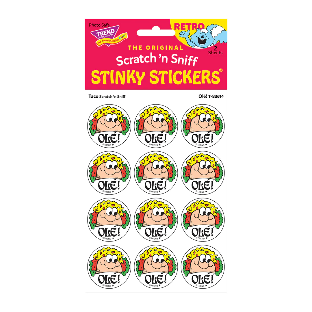 Scratch 'n Sniff Stinky Stickers Taco Ole!