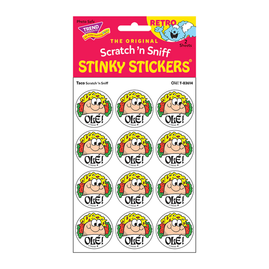 Scratch 'n Sniff Stinky Stickers Taco Ole!