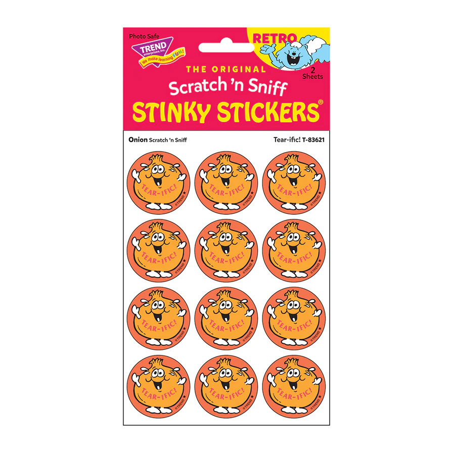 Scratch 'n Sniff Stinky Stickers Onion Tear-ific