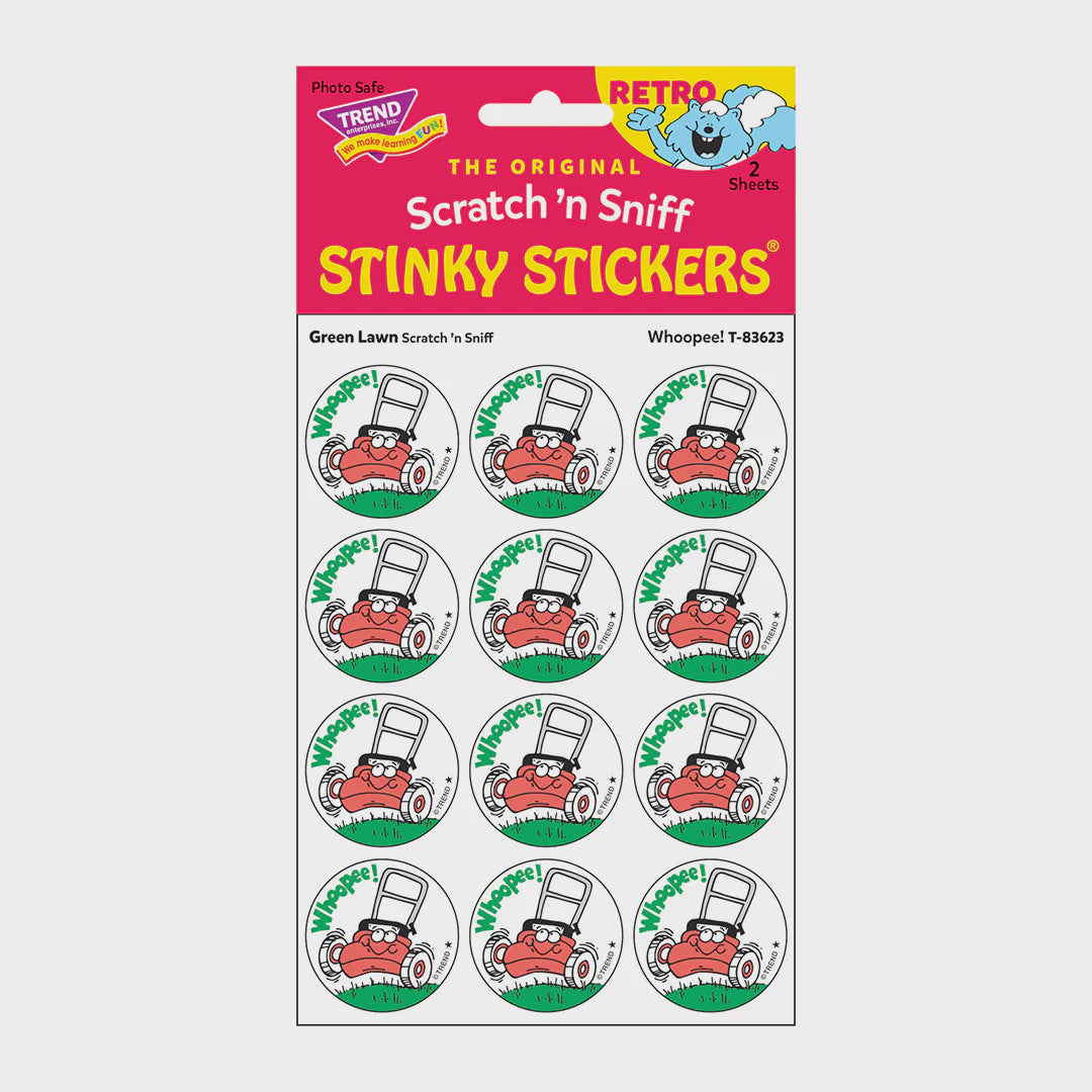 Scratch 'n Sniff Stinky Stickers Green Lawn Whoopee!