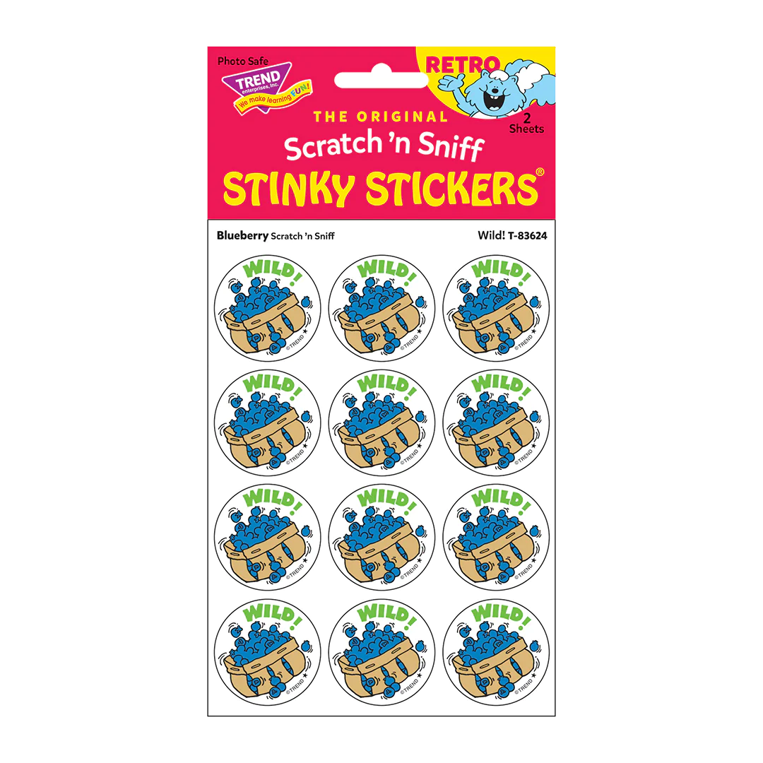 Scratch 'n Sniff Stinky Stickers Blueberry Wild!