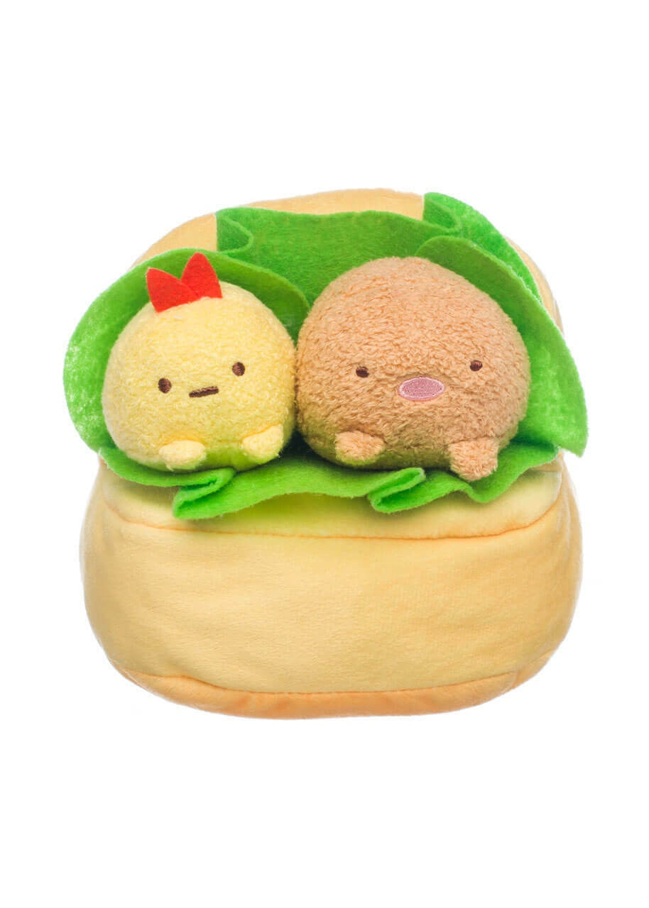 Sumikkogurashi Tonkatsu and Ebi Sandwich 6in Small Plush