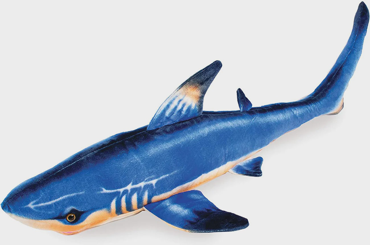 Plush Great White Shark Blue 51.5"