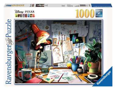 Disney Pixar The Artists Desk 1000 Piece Puzzle