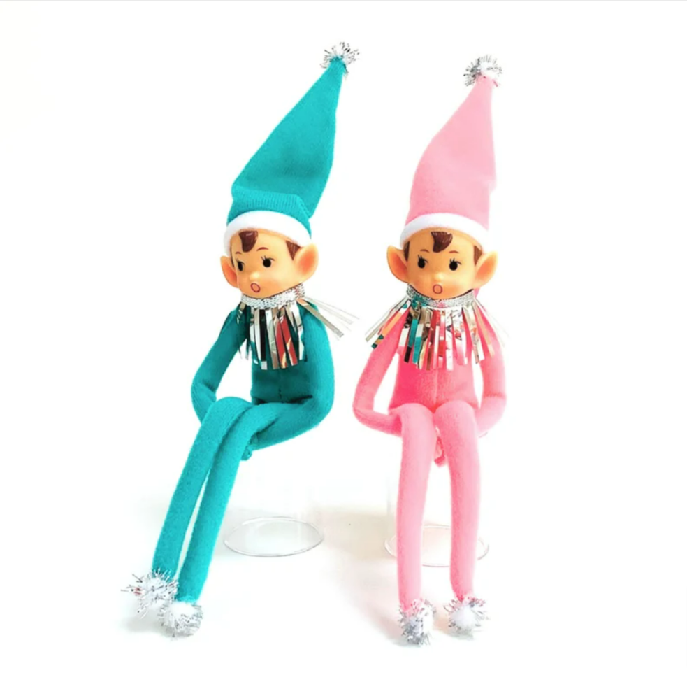 Elf in Felt 11 inch Decoration Pink or Blue