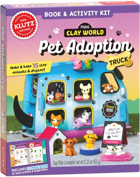 Mini Clay World Pet Adoption Truck Book and Activity Kit