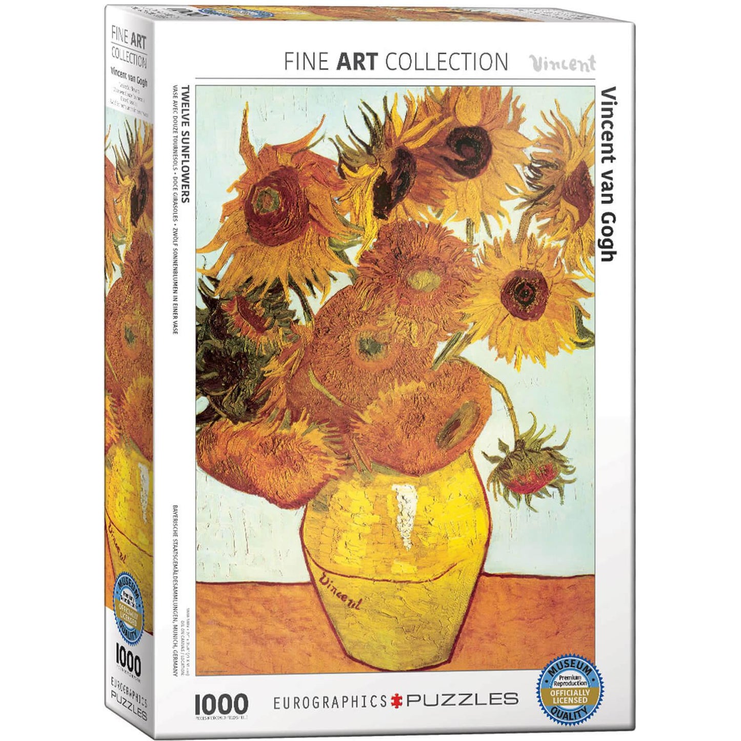 Twelve Sunflowers by Vincent van Gogh 1000 Piece Puzzle