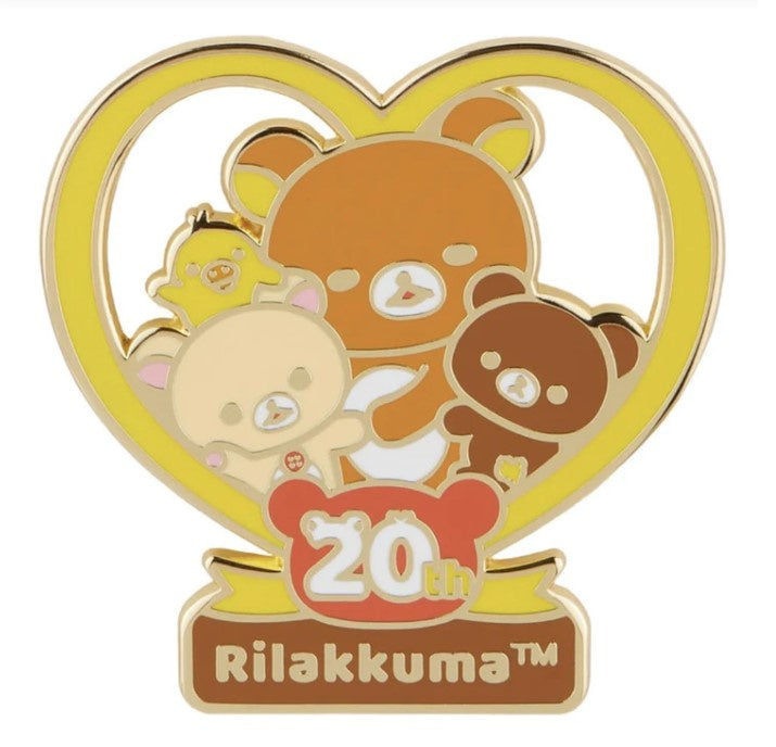 Rilakkuma 20th Anniversary Pin 2.5 in Metal Pin