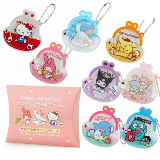 Sanrio Surprise Box Acrylic Charm Gamaguchi Coin Purse Hello Kitty & Friends