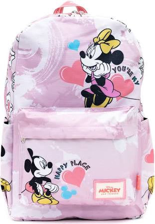 Mickey and Minnie Pastel AOP Fullsize Backpack